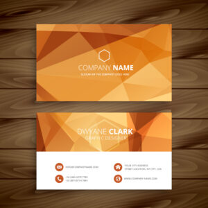 abstract orange business card. Business vector design illustration